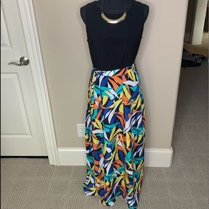 Nine West Maxi Dress Size 10 NWOT Multi-color